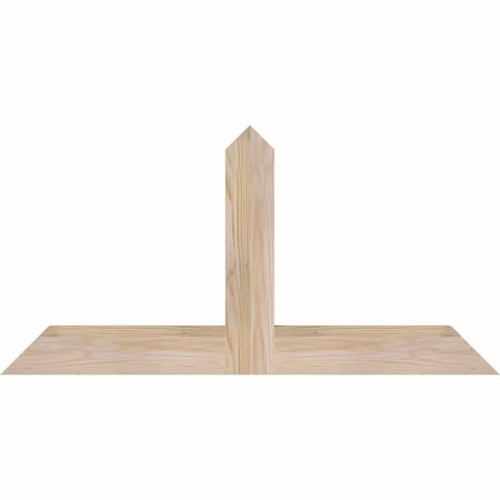 Ekena Millwork Portland Smooth Timber Gable Bracket, Douglas Fir, 36"W x 18"H x 1 1/2"D x 3 1/2"F, 12/12 Pitch GBW036X18X0204POR00SDF